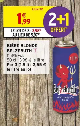 Intermarché BELZEBUTH BIÈRE BLONDE offre