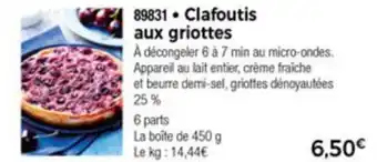 Thiriet Clafoutis aux griottes offre
