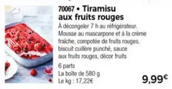 Tiramise aux fruits rouges