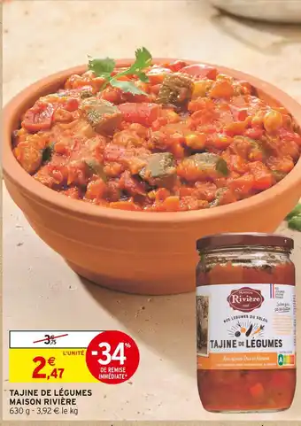 Intermarché MAISON RIVIÈRE TAJINE DE LÉGUMES offre