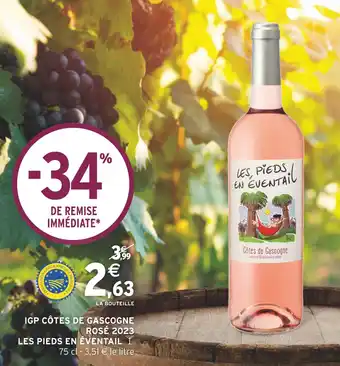 Intermarché LES PIEDS EN ÉVENTAIL IGP CÔTES DE GASCOGNE ROSÉ 2023 offre