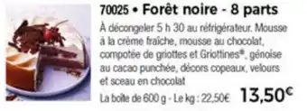 Thiriet Forêt noire - 8 parts offre