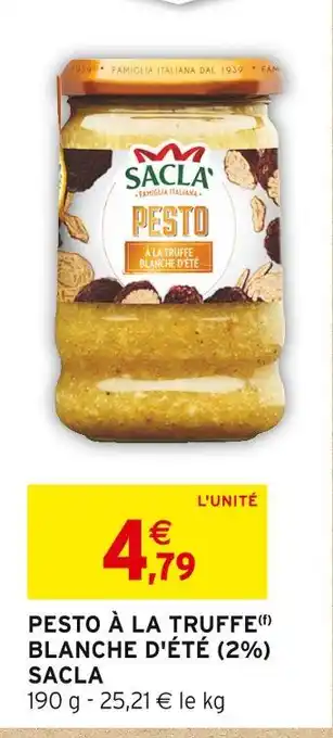 Intermarché SACLA PESTO À LA TRUFFE BLANCHE D'ÉTÉ (2%) offre