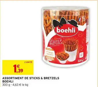 Intermarché BOEHLI ASSORTIMENT DE STICKS & BRETZELS offre