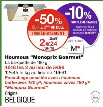 Monoprix Monoprix Gourmet Houmous offre