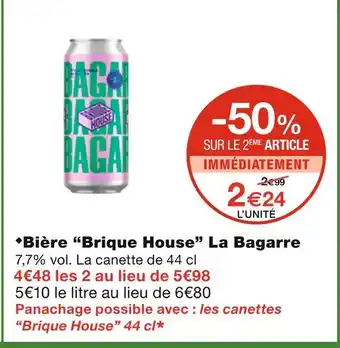 Monoprix Brique House Bière La Bagarre offre