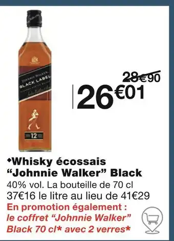 Monoprix Johnnie Walker Whisky écossais Black offre