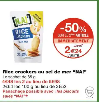Monoprix NA! Rice crackers au sel de mer offre