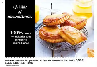 Thiriet 4 Chaussons aux pommes pur beurre charentes-poitou AOP offre