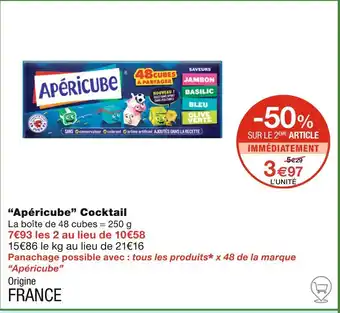 Monoprix Apéricube “Apéricube” Cocktail offre