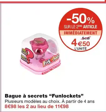 Funlockets Bague à secrets