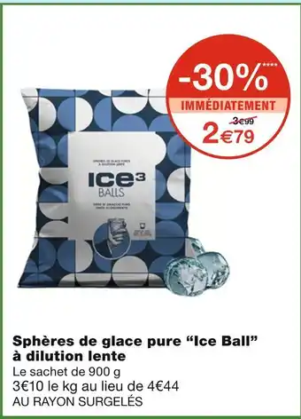 Monoprix Ice Ball Sphères de glace pure à dilution lente offre