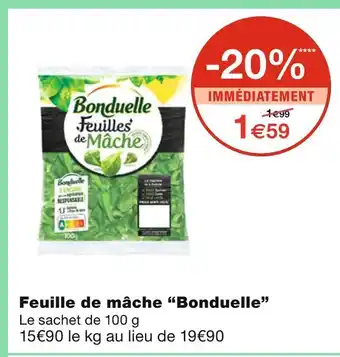 Monoprix Bonduelle Feuille de mâche offre