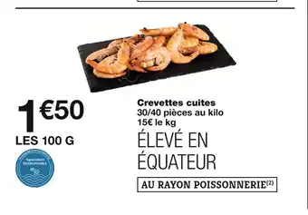 Monoprix Crevettes cuites offre