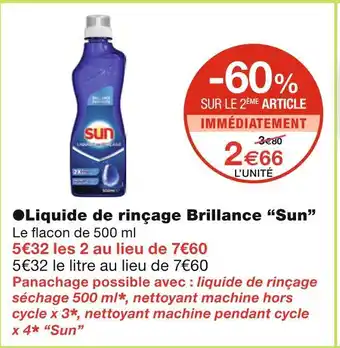 Monoprix Sun ●Liquide de rinçage Brillance offre