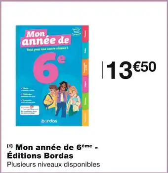 Éditions Bordas Mon année de 6ème
