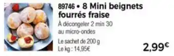 Thiriet 8 Mini beignets fourrés fraise offre