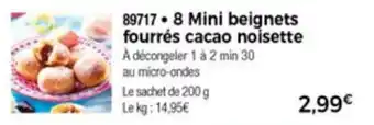 Thiriet 8 Mini beigners fourrés cacao noisette offre