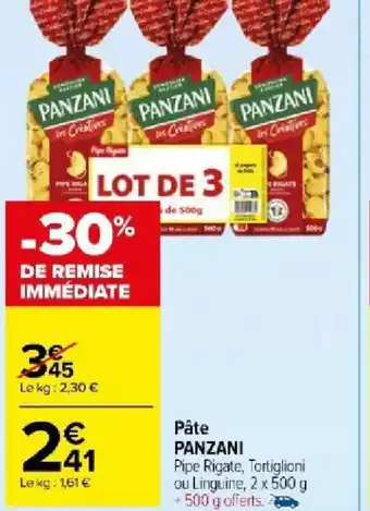 Carrefour Pâte PANZANI offre