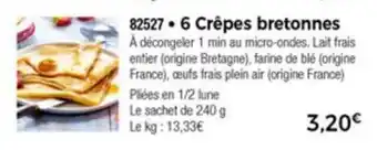Thiriet 6 Crêpes bretonnes offre