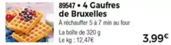 4 Gaufres de bruxelles