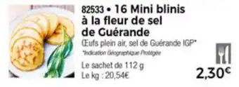 Thiriet 16 Mini blinis à la fleur de sel de guérande offre
