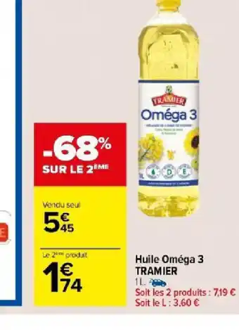 Carrefour Huile Oméga 3 TRAMIER offre