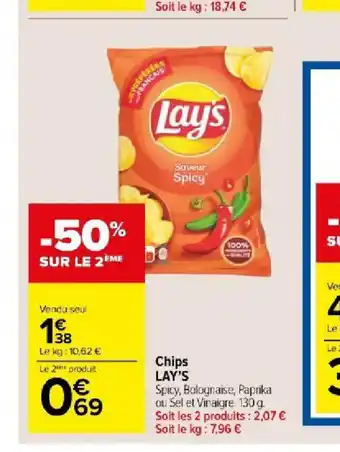 Carrefour Chips LAY'S offre