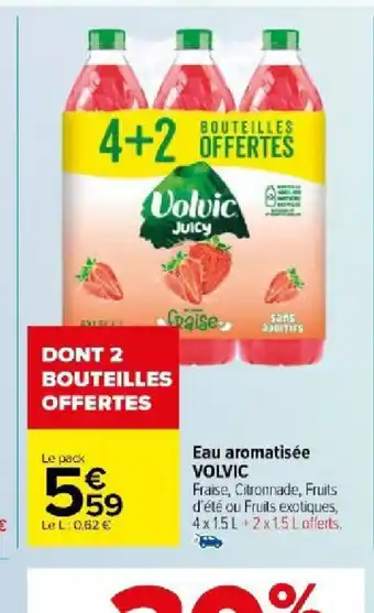 Carrefour Eau aromatisée VOLVIC offre