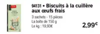 Thiriet Biscuits à la cuillère aux œufs frais offre