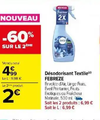 Carrefour Désodorisant Textile(d) FEBREZE offre