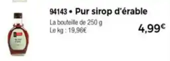 Thiriet Pur sirop d'érable offre