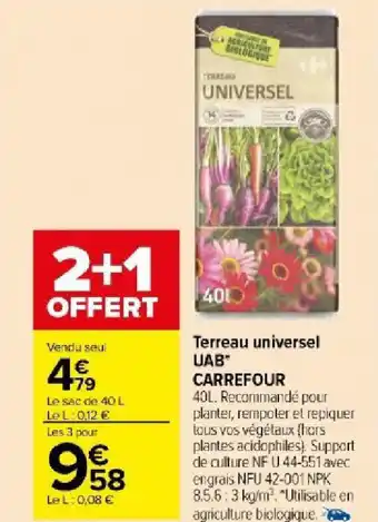 Carrefour Terreau universel UAB CARREFOUR offre