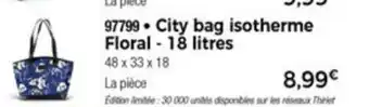 City bag isotherme floral - 18 litres