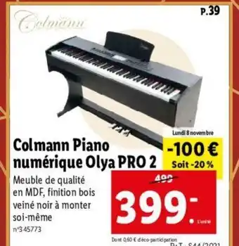 Colmann piano numérique olya PRO 2