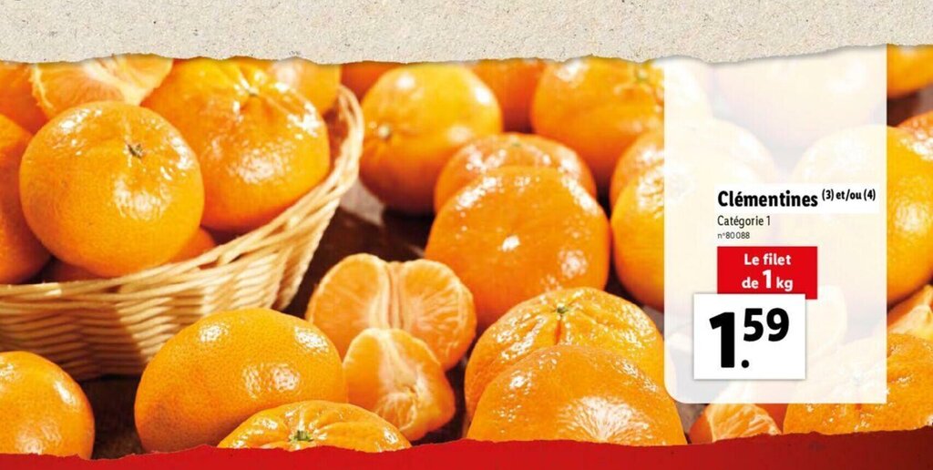 Promo Clémentines chez Lidl