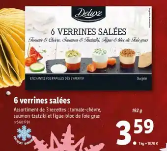 Lidl 6 Verrines salées offre