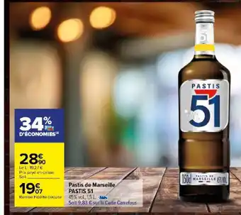 Carrefour Pastis de Marseille offre