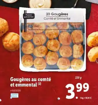 Lidl Gougères au comté et emmental offre