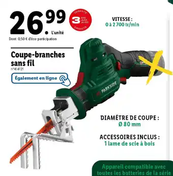 Lidl Coupe-branches sans fil offre