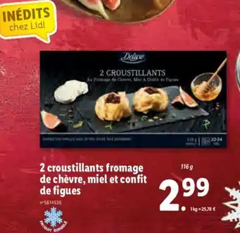 Lidl 2 Croustillants fromage de chèvre, miel et confit de figues offre