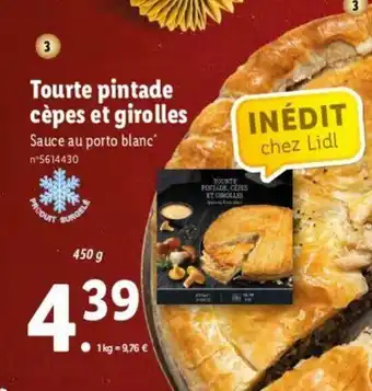 Lidl Tourte pintade cèpes et girolles offre