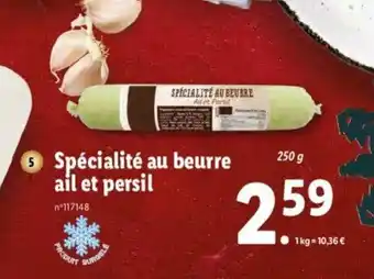Lidl Spécialité au beurre ail et persil offre