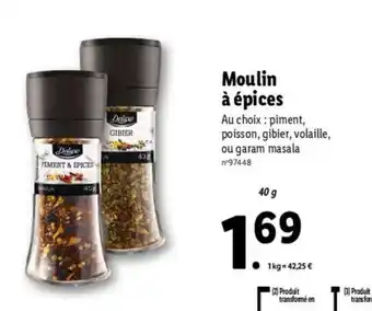 Lidl Moulin à épices offre