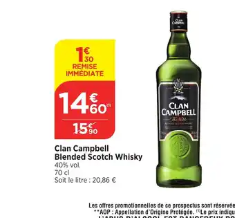 Maximarché Clan Campbell Blended Scotch Whisky offre