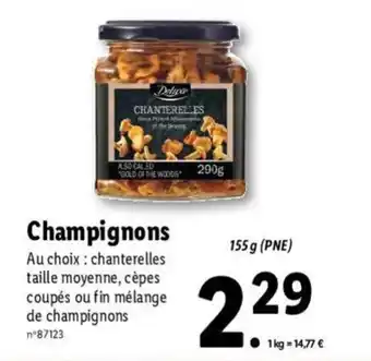 Lidl Champignons offre