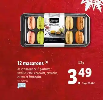 Lidl 12 Macarons offre