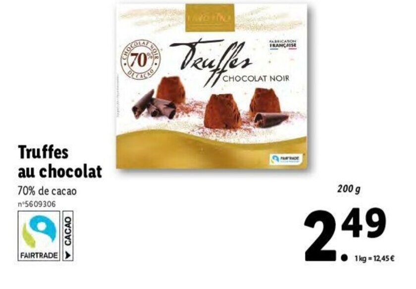 Promo Truffes au chocolat chez Lidl