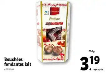 Lidl Bouchées fondantes lait offre