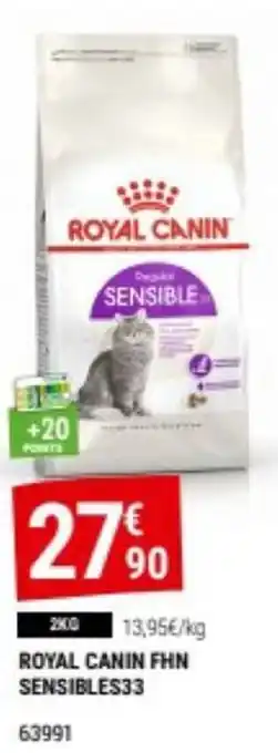 Gamm vert ROYAL CANIN FHN SENSIBLES33 offre